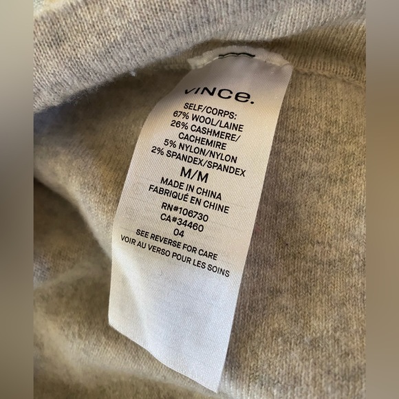 VINCE WOMEN’S WOOL CASHMERE JOGGER TRACK PANT MEDIUM - Picture 4 of 5